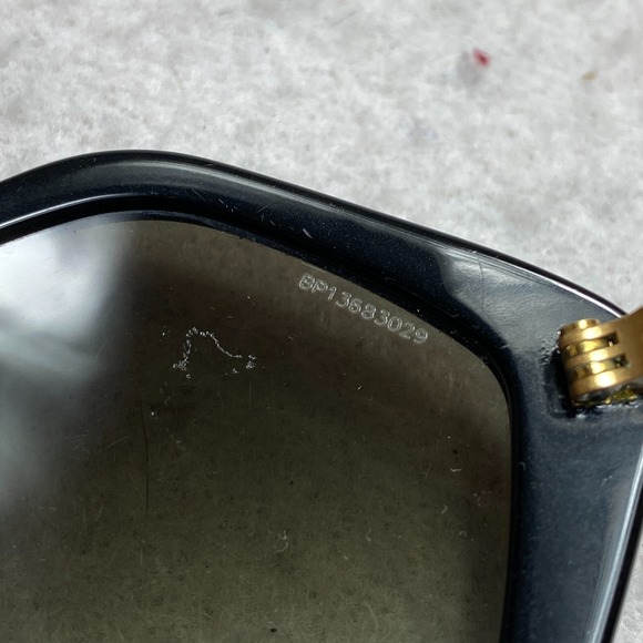 MIU MIU SMU11N Sunglasses Pentagon Black Gold Gray Gradient - Picture 7 of 16